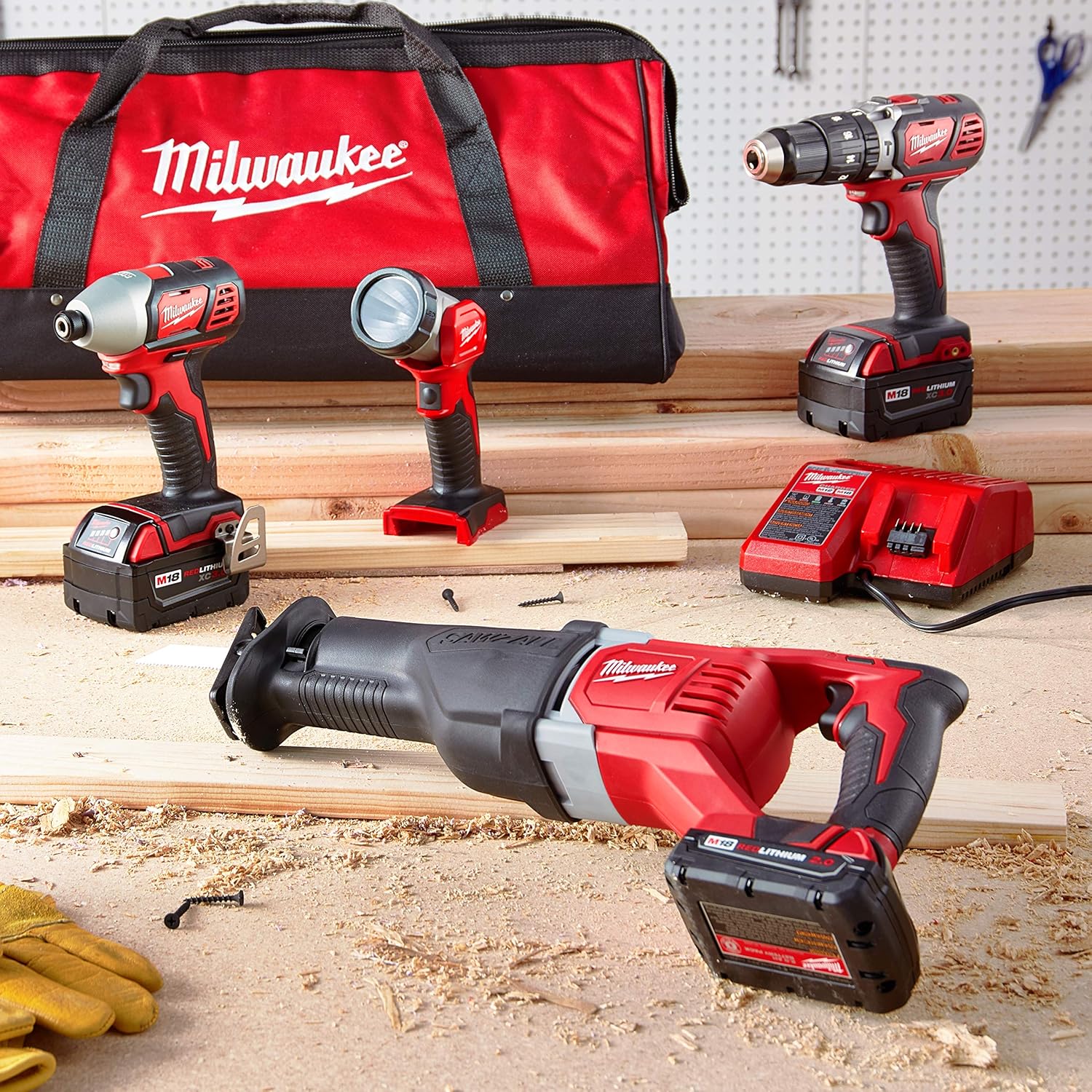Milwaukee M18 Cordless 4-Tool Combo Kit: Compact Power for DIY & Pro Projects 5 Milwaukee M18 Cordless 4-Tool Combo Kit: Compact Power for DIY & Pro Projects - Image 5