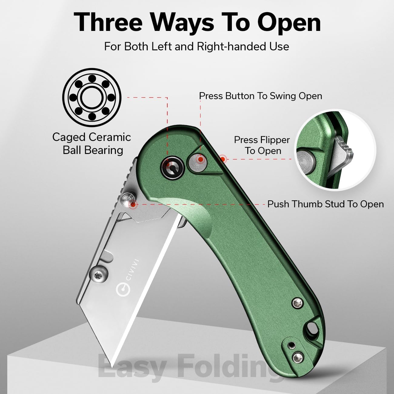 CIVIVI Elementum Pocket Knife: Versatile EDC Utility Blade with 3 Spare Razors 5 CIVIVI Elementum Pocket Knife: Versatile EDC Utility Blade with 3 Spare Razors - Image 5