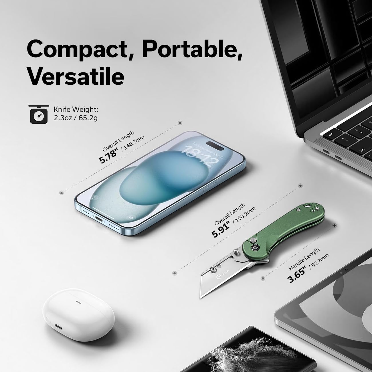 CIVIVI Elementum Pocket Knife: Versatile EDC Utility Blade with 3 Spare Razors 6 CIVIVI Elementum Pocket Knife: Versatile EDC Utility Blade with 3 Spare Razors - Image 6