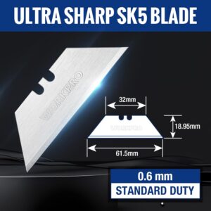 Pro SK5 Steel Utility Knife Blades 100-Pack with Convenient Storage Dispenser
