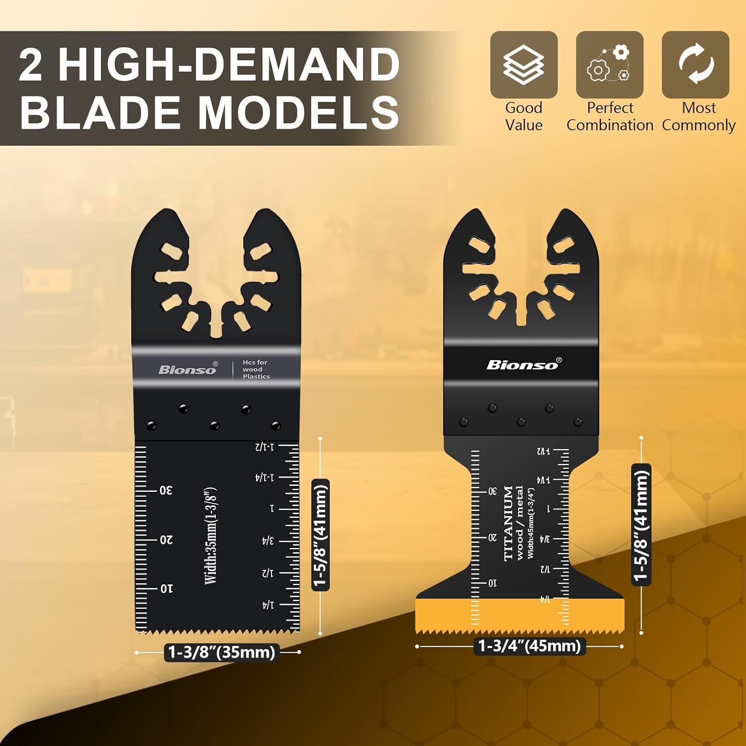 Pro 55pc Titanium Oscillating Multi Tool Blade Set for Wood Metal Plastic 8 Pro 55pc Titanium Oscillating Multi Tool Blade Set for Wood Metal Plastic - Image 8