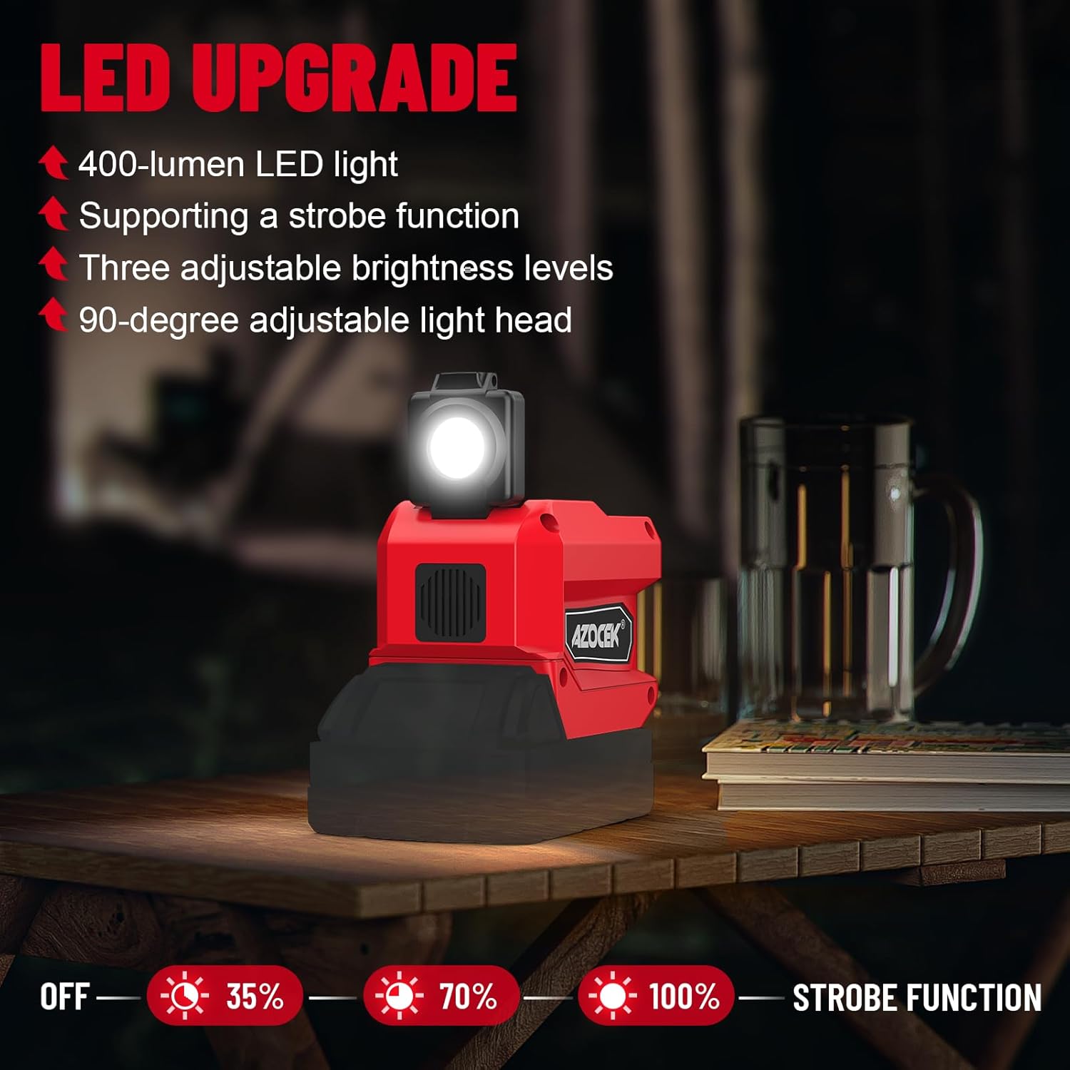 Milwaukee 18V Battery Power Inverter: 220W Portable Charger with AC Outlet & LED Work Light - Image 6