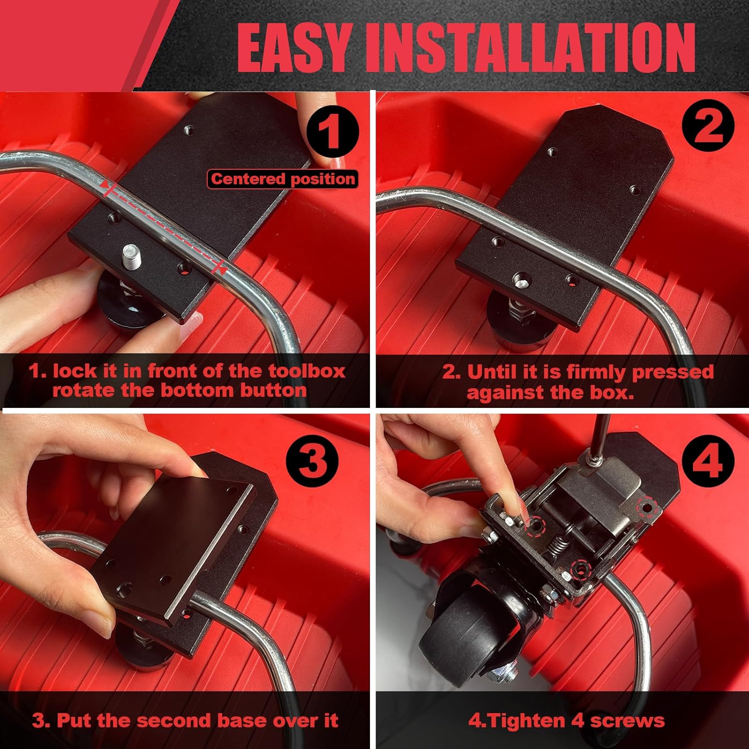 Milwaukee Packout Heavy-Duty Steel Caster Wheel Kit | 200 Lb Capacity Toolbox Wheels 6 Milwaukee Packout Heavy-Duty Steel Caster Wheel Kit | 200 Lb Capacity Toolbox Wheels - Image 6
