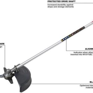 Milwaukee M18 Fuel Cordless Brush Cutter Attachment – Powerful Outdoor Yard Tool