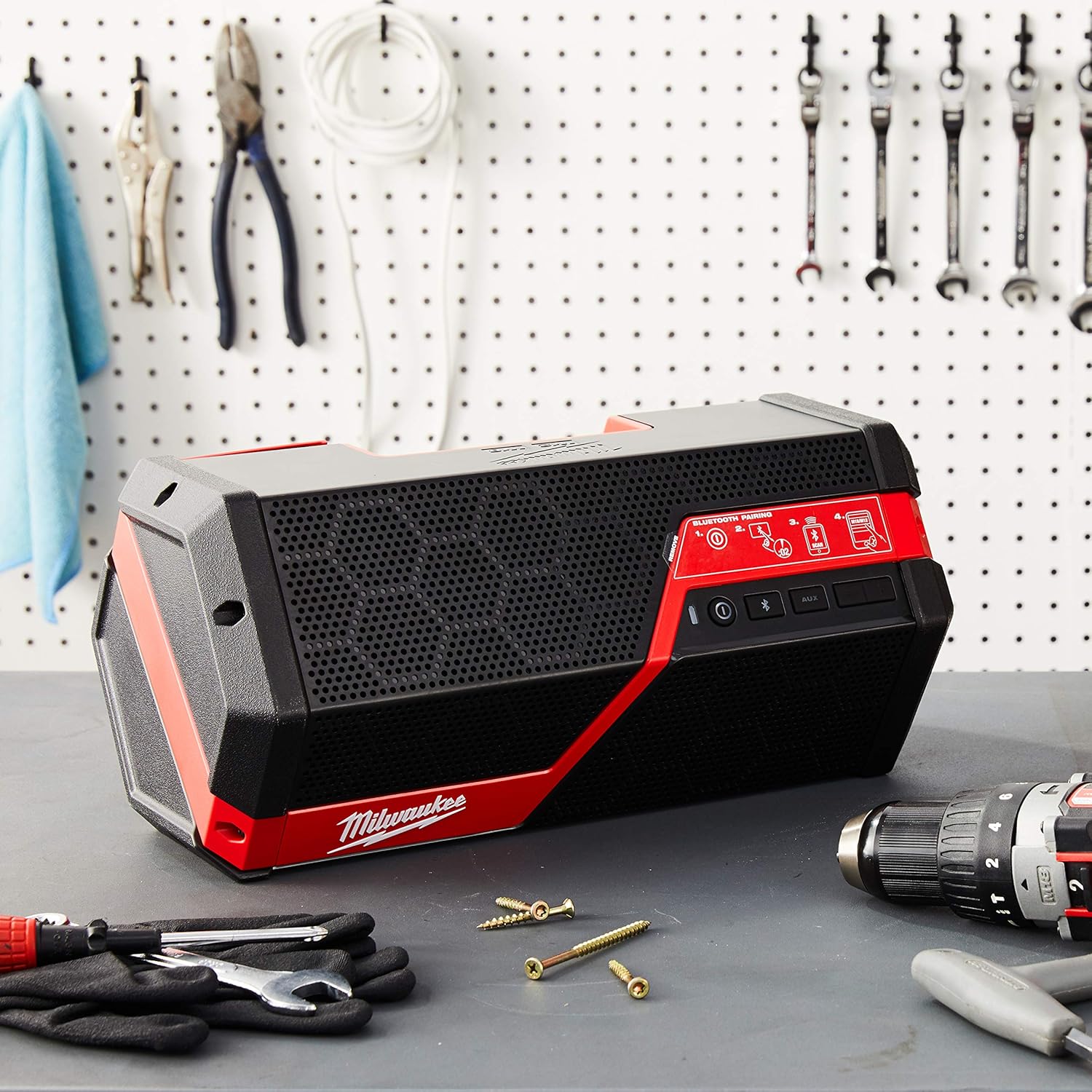 Milwaukee M18 Bluetooth Jobsite Speaker Waterproof Portable Wireless Audio 6 Milwaukee M18 Bluetooth Jobsite Speaker Waterproof Portable Wireless Audio - Image 6