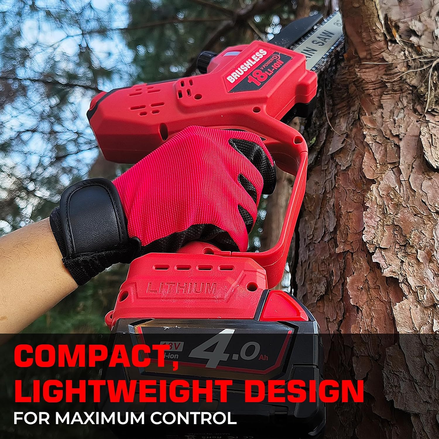 Compact Milwaukee M18 Cordless Mini Chainsaw - 8/6" Brushless Wood Cutter 3 Compact Milwaukee M18 Cordless Mini Chainsaw - 8/6" Brushless Wood Cutter - Image 3