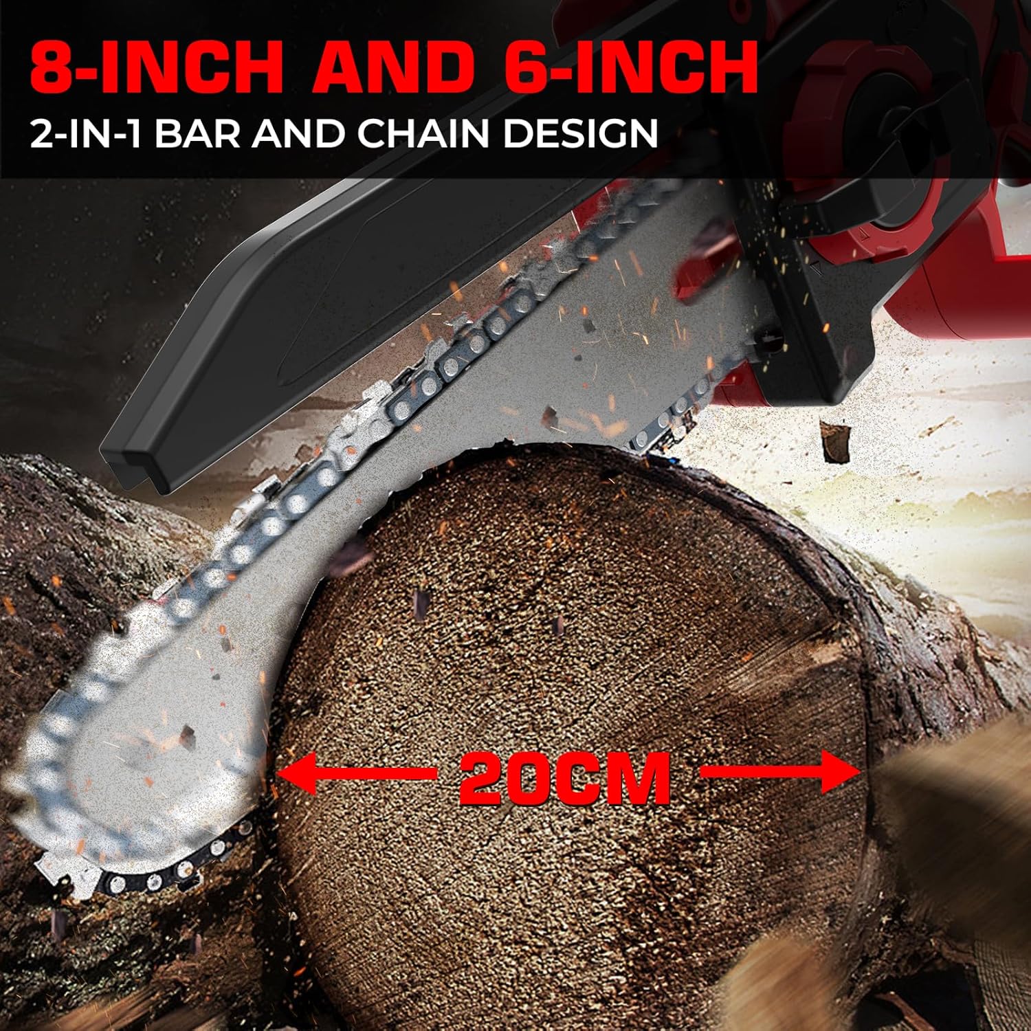 Compact Milwaukee M18 Cordless Mini Chainsaw - 8/6" Brushless Wood Cutter 6 Compact Milwaukee M18 Cordless Mini Chainsaw - 8/6" Brushless Wood Cutter - Image 6