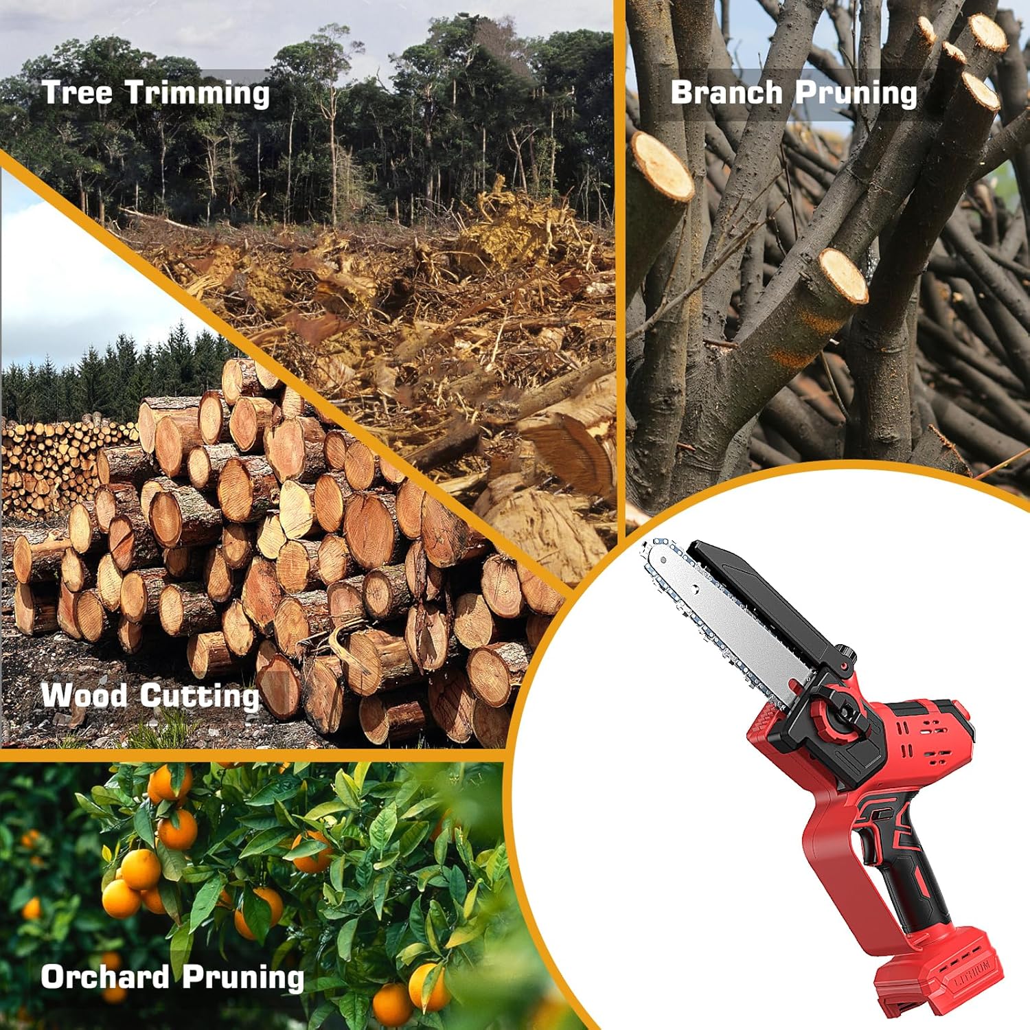 Compact Milwaukee M18 Cordless Mini Chainsaw - 8/6" Brushless Wood Cutter 8 Compact Milwaukee M18 Cordless Mini Chainsaw - 8/6" Brushless Wood Cutter - Image 8