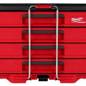 Milwaukee Packout 4-Drawer Tool Storage Organizer | Durable Portable Toolbox