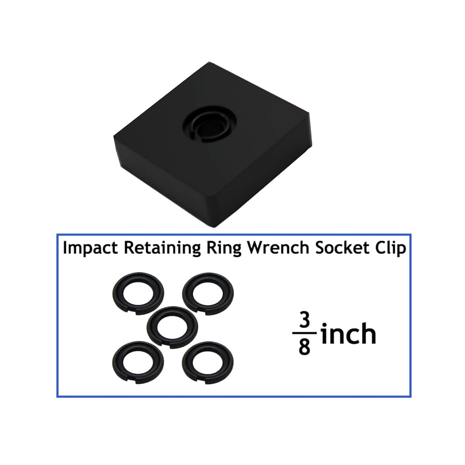 Milwaukee Impact Wrench Retaining Ring Clip Set - 3/8" O-Ring Anvil Tool (5 Pcs) - Image 2