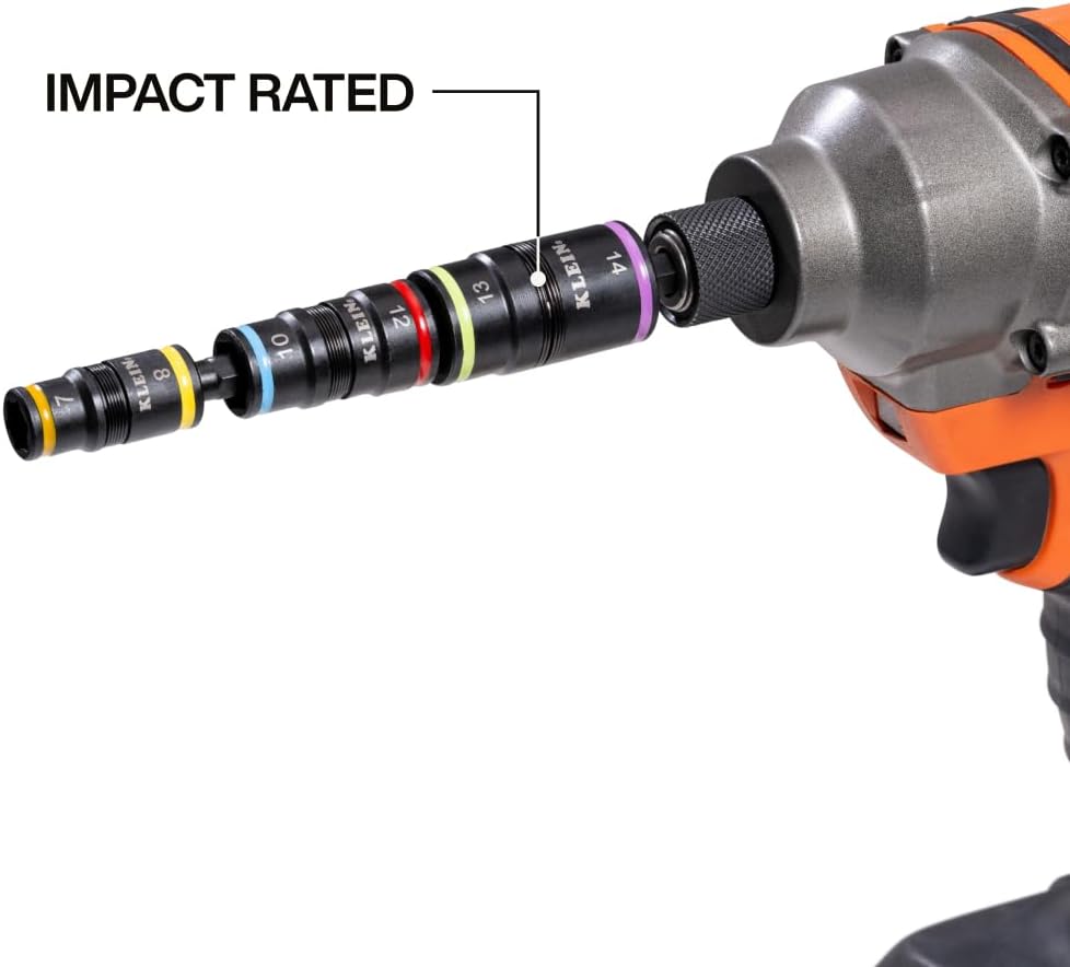 Klein Tools Metric Impact Socket Set 6-in-1 Hex 7-14mm Flip Design 5 Klein Tools Metric Impact Socket Set 6-in-1 Hex 7-14mm Flip Design - Image 5