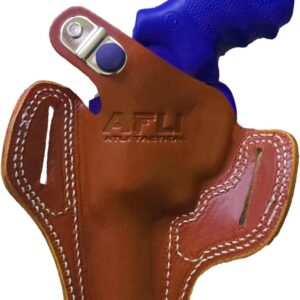 Premium Leather OWB Holster for J Frame Revolvers – S&W Taurus Ruger 3″ Models