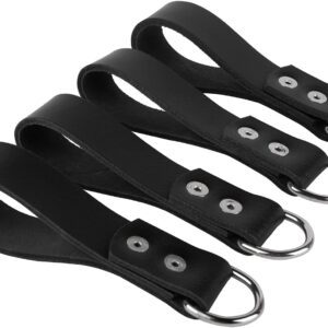 Heavy Duty Leather Tool Belt Accessories (Suspender Loop Attachment 4-Pack) (BLACK COLOR)