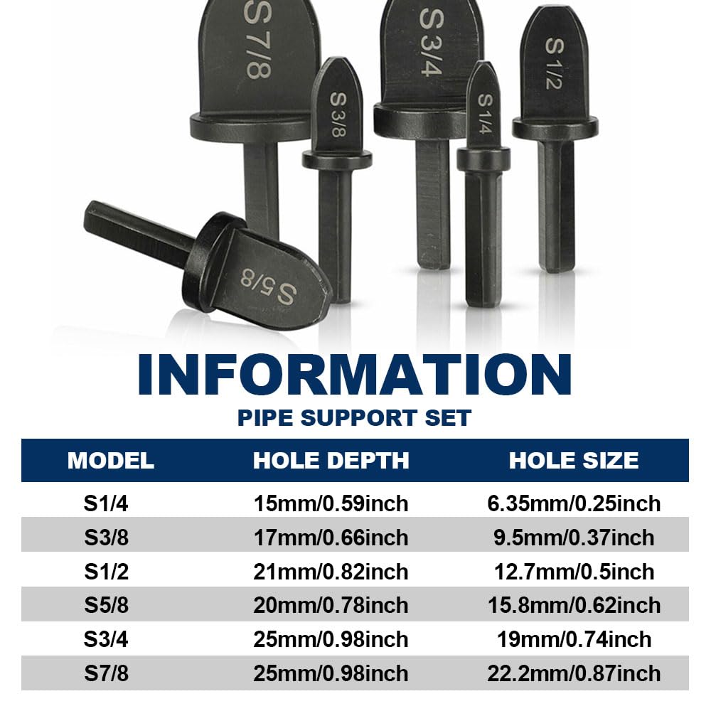 HVAC Swage Tool Set 1/4-7/8" Copper Pipe Repair Drill Bits 6pc 5 HVAC Swage Tool Set 1/4-7/8" Copper Pipe Repair Drill Bits 6pc - Image 5