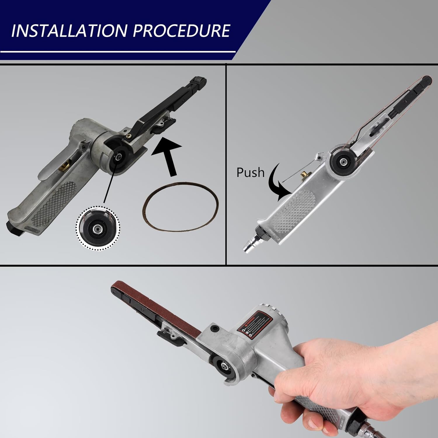 POWERFUL Mini Air Belt Sander 16000RPM Woodworking Metalworking Kit 5 POWERFUL Mini Air Belt Sander 16000RPM Woodworking Metalworking Kit - Image 5