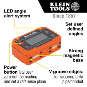 Klein Tools Digital Angle Finder – LED Alert & Precision Measurement