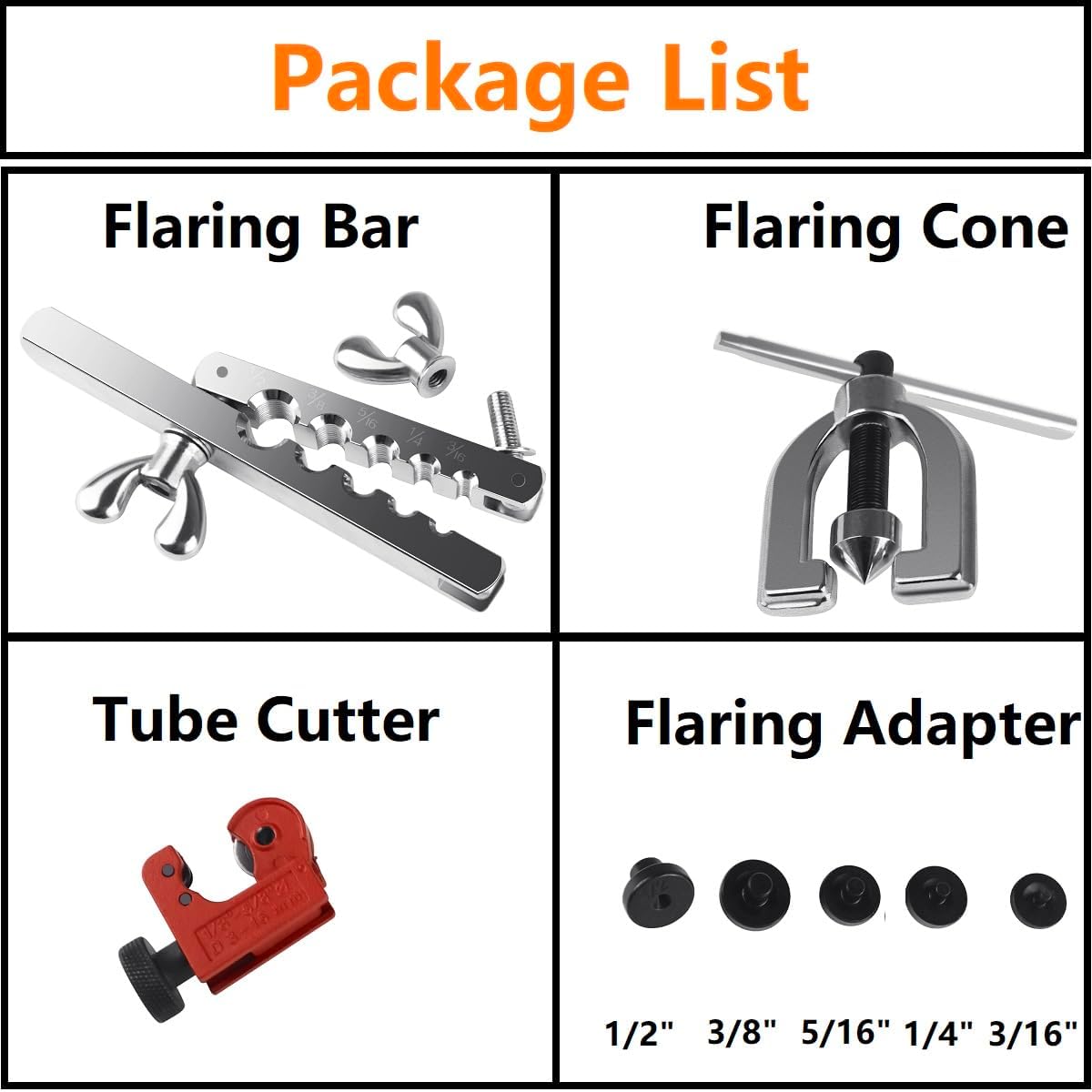 Pro Brake Line Flaring Tool Kit | 5 Sizes, Universal Tubing Flarer for Copper & Aluminum 8 Pro Brake Line Flaring Tool Kit | 5 Sizes, Universal Tubing Flarer for Copper & Aluminum - Image 8