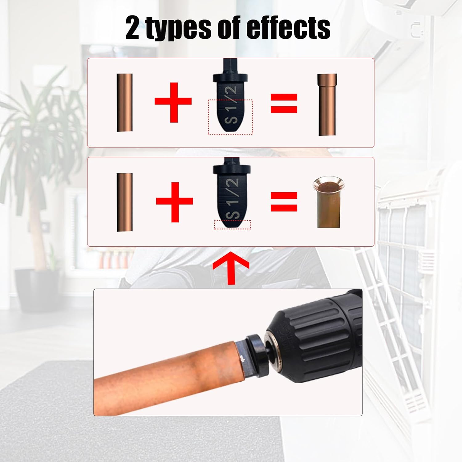 Professional HVAC Swaging Tool Set | Copper Tube Expander w/ 6 Drill Bits 2 Professional HVAC Swaging Tool Set | Copper Tube Expander w/ 6 Drill Bits - Image 2