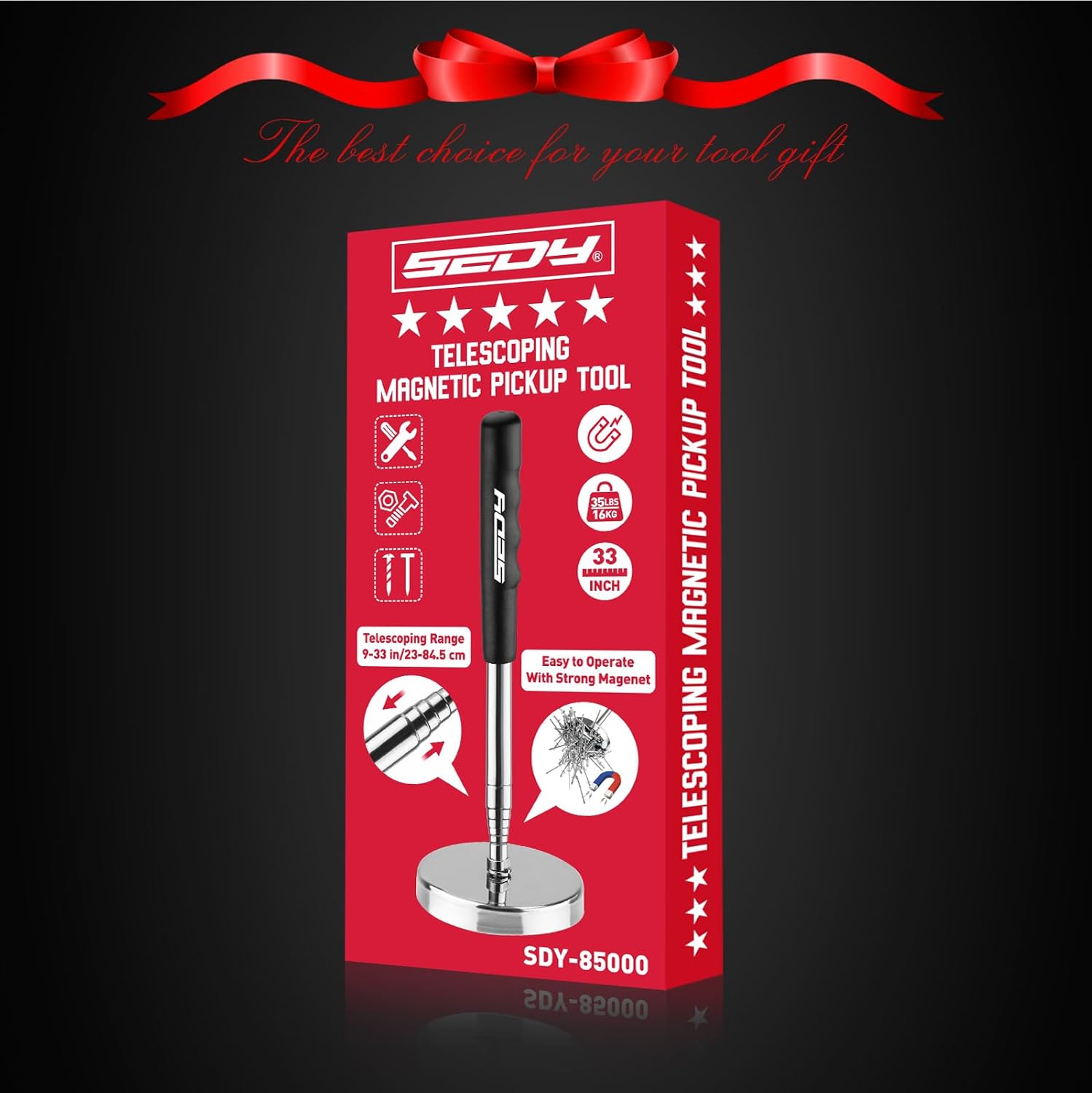 Telescopic Magnetic Pickup Tool: 35lb Strong Magnet Metal Finder Screw Nail Retriever 8 Telescopic Magnetic Pickup Tool: 35lb Strong Magnet Metal Finder Screw Nail Retriever - Image 8