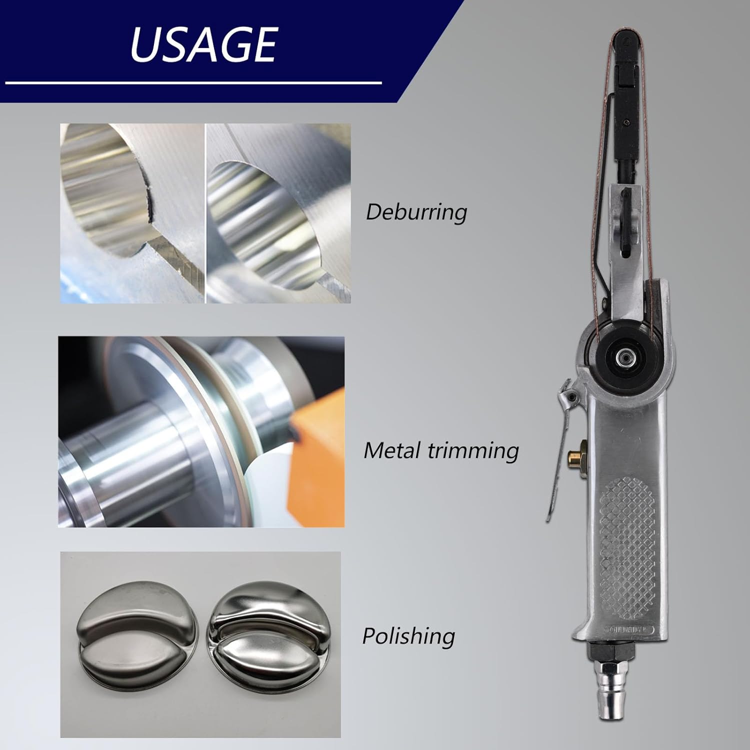 POWERFUL Mini Air Belt Sander 16000RPM Woodworking Metalworking Kit 6 POWERFUL Mini Air Belt Sander 16000RPM Woodworking Metalworking Kit - Image 6