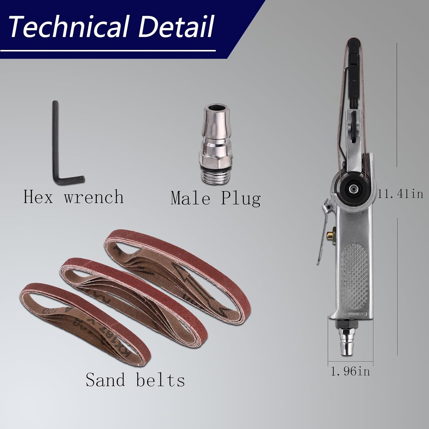 POWERFUL Mini Air Belt Sander 16000RPM Woodworking Metalworking Kit 2 POWERFUL Mini Air Belt Sander 16000RPM Woodworking Metalworking Kit - Image 2