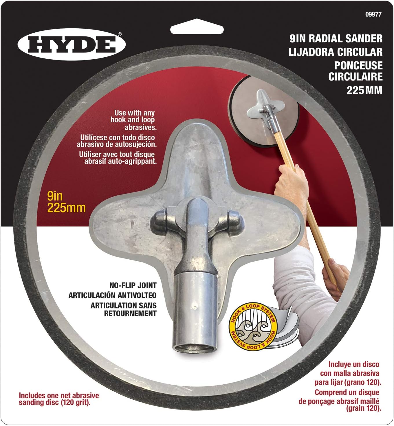 Hyde 09977 Pro Radial Sander: Precision Finish Tool for DIY Projects 1 sander tool large