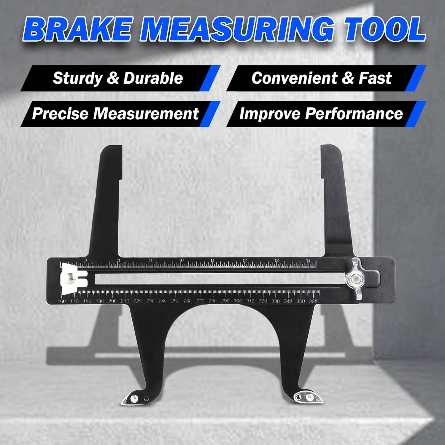 Professional Brake Measuring Tool for Drum Brake Lining Rotor Reset Adjustment 4 Professional Brake Measuring Tool for Drum Brake Lining Rotor Reset Adjustment - Image 4