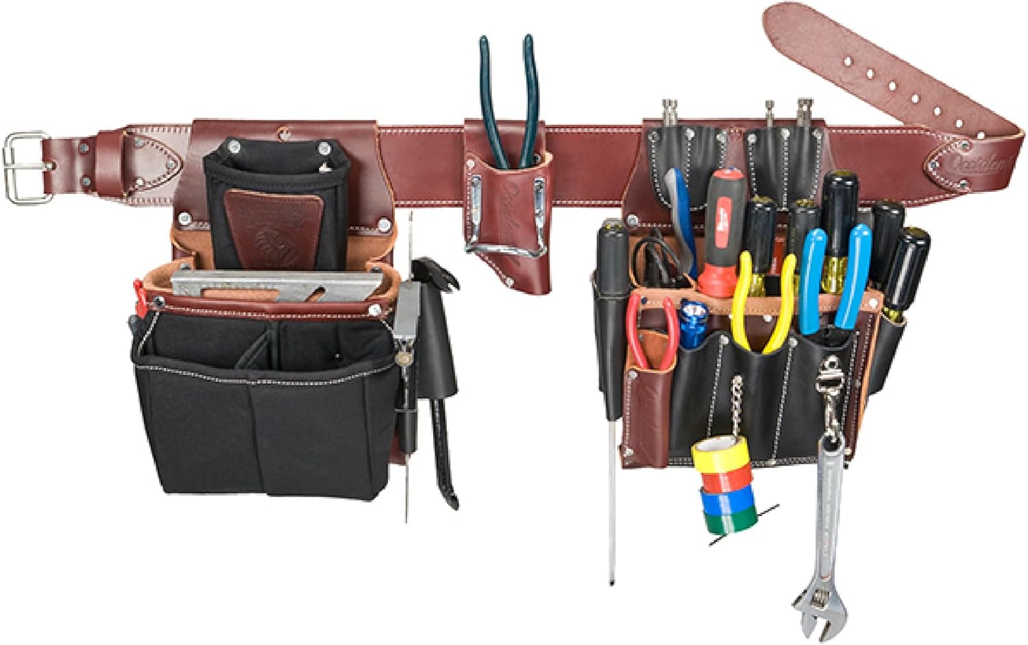 USA-Made Occidental Leather Commercial Electrician Tool Bag, Large 37-Pocket Professional Set 1 Occidental Leather Commercial Electrician’s Tool Bag Set - Large - 37 Pockets & Tool Holders - Made in USA