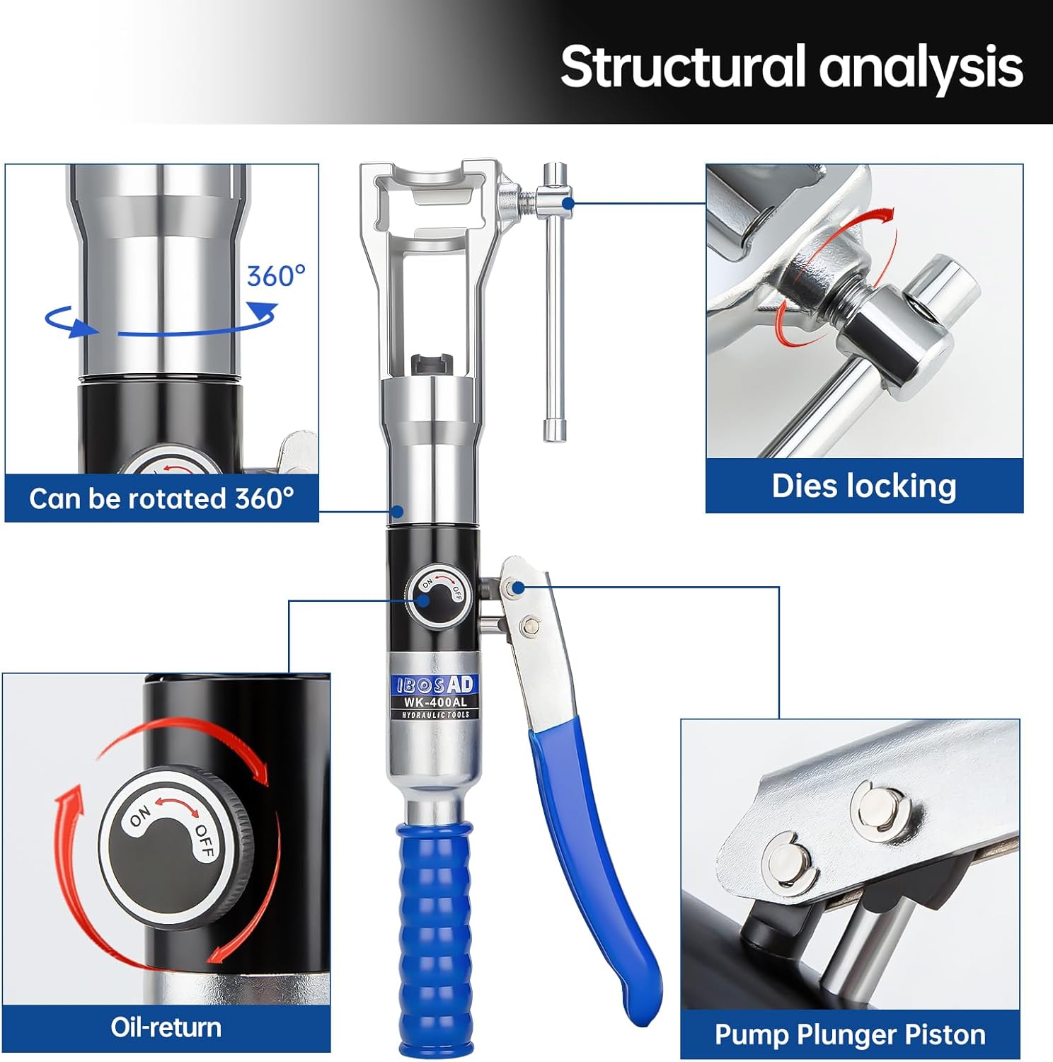 Professional Hydraulic Flaring & Swaging Tool Kit for Copper Tubing 5 Professional Hydraulic Flaring & Swaging Tool Kit for Copper Tubing - Image 5