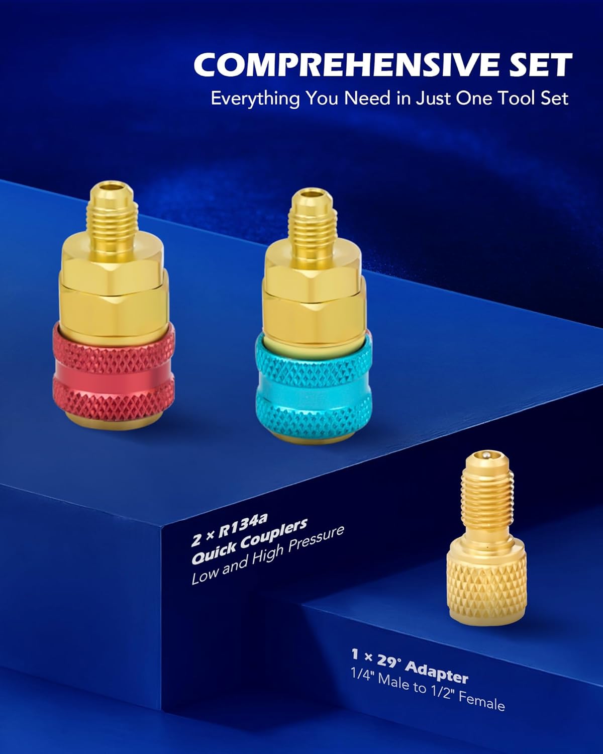 Orion AC Manifold Gauge Set R134A R12 R22 R502 with Quick Couplers 3 Orion AC Manifold Gauge Set R134A R12 R22 R502 with Quick Couplers - Image 3