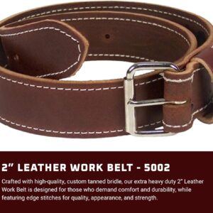Occidental Leather 2 Inch Work Belt | USA-Made Heavy-Duty Bridle OxyRed