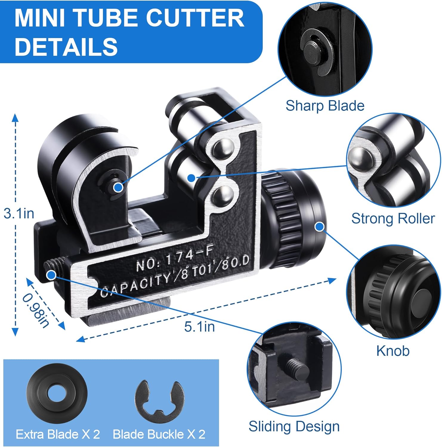 Professional Copper Pipe Cutter Tool - HVAC Tubing Cutter for 3-28mm Pipes 4 Professional Copper Pipe Cutter Tool - HVAC Tubing Cutter for 3-28mm Pipes - Image 4