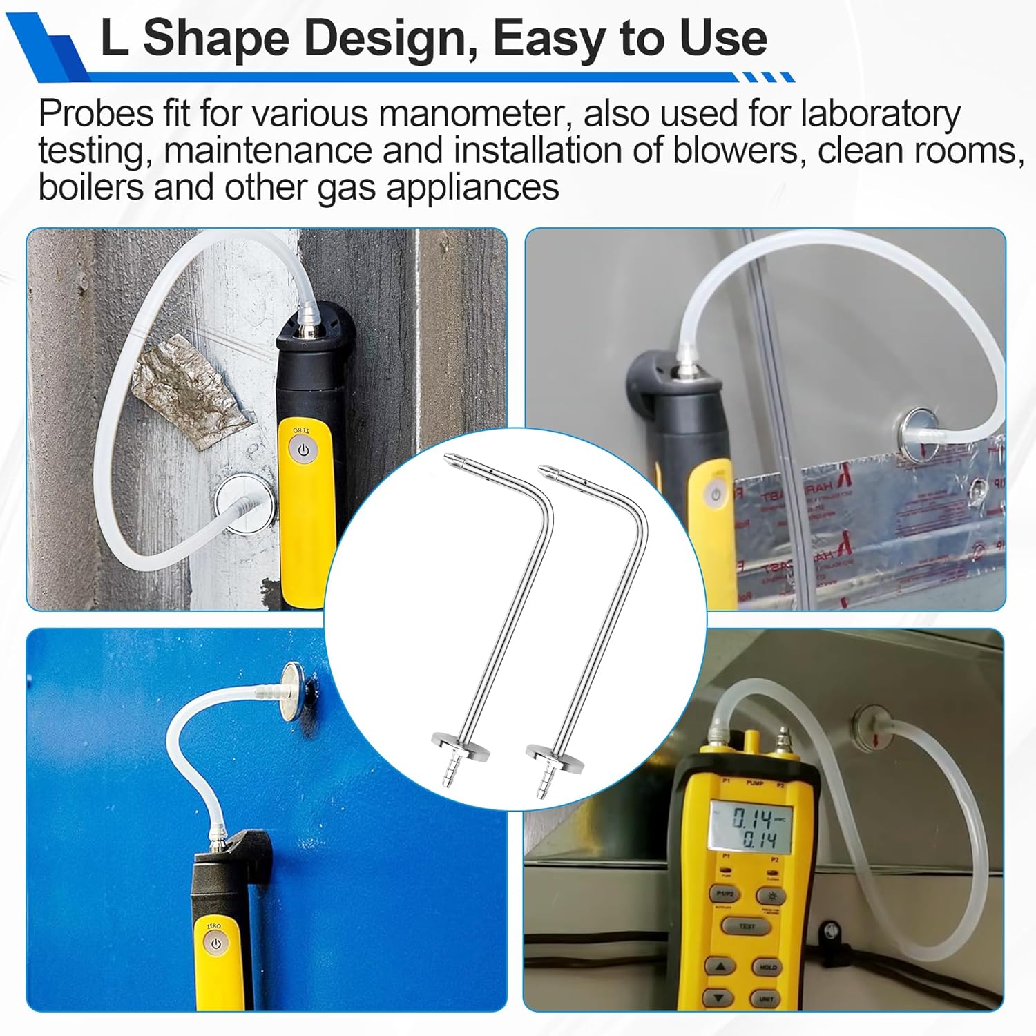 HVAC Static Pressure Probes 2-Pack for Fieldpiece Manometer Testing Kit 7 HVAC Static Pressure Probes 2-Pack for Fieldpiece Manometer Testing Kit - Image 7