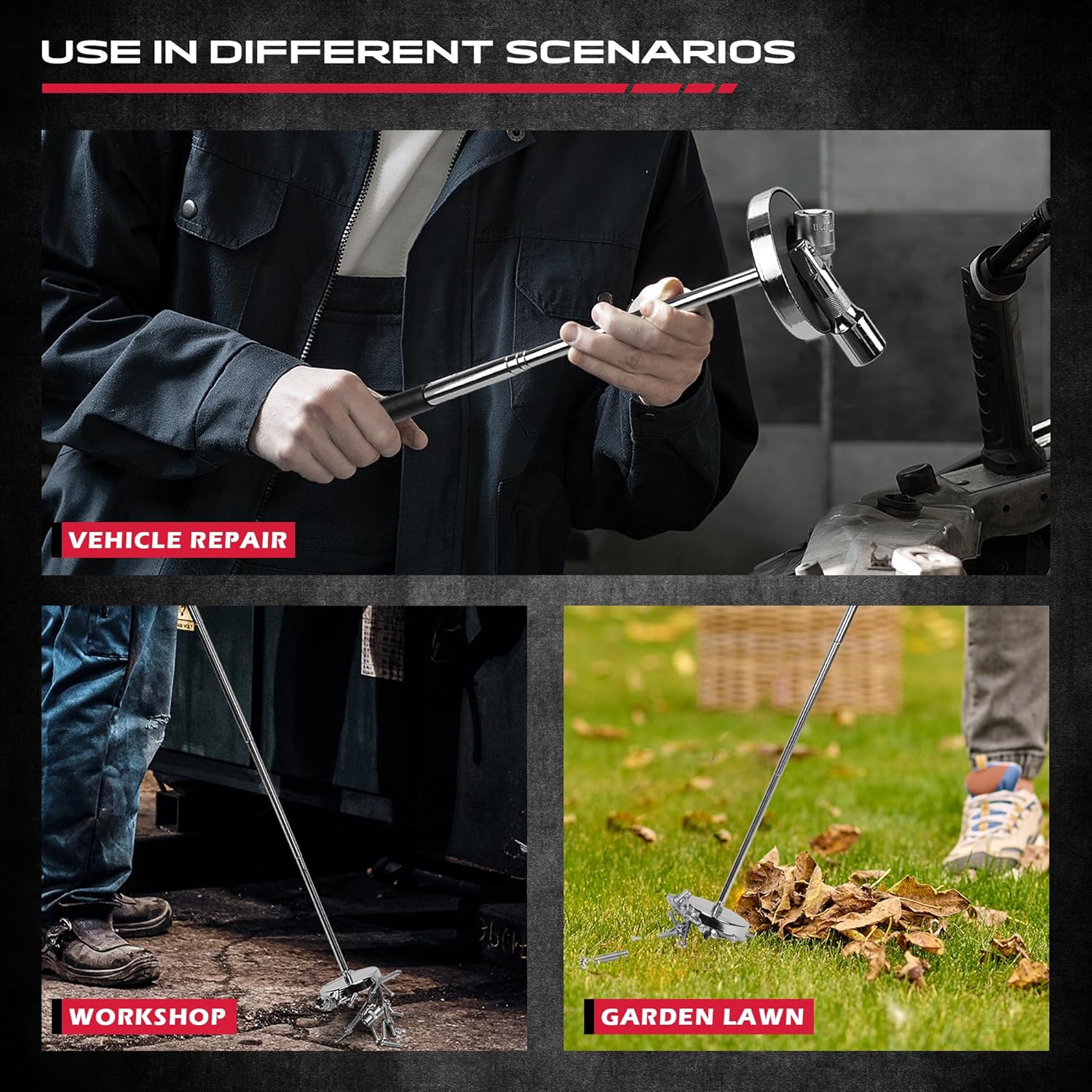 Telescopic Magnetic Pickup Tool: 35lb Strong Magnet Metal Finder Screw Nail Retriever 7 Telescopic Magnetic Pickup Tool: 35lb Strong Magnet Metal Finder Screw Nail Retriever - Image 7