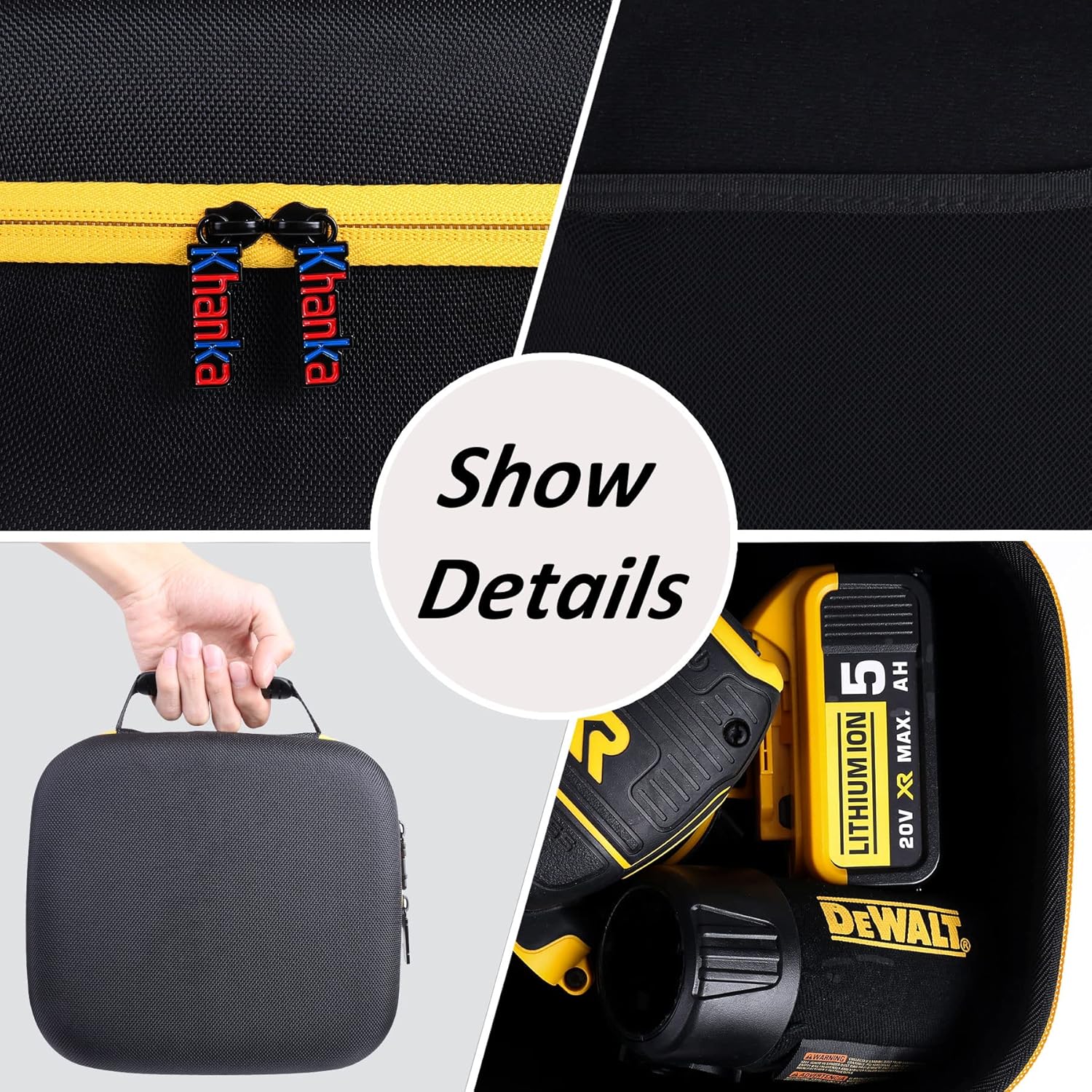 Khanka Durable Case for DEWALT 20V MAX Orbital Sander DCW210B - Protective 5 Khanka Durable Case for DEWALT 20V MAX Orbital Sander DCW210B - Protective - Image 5