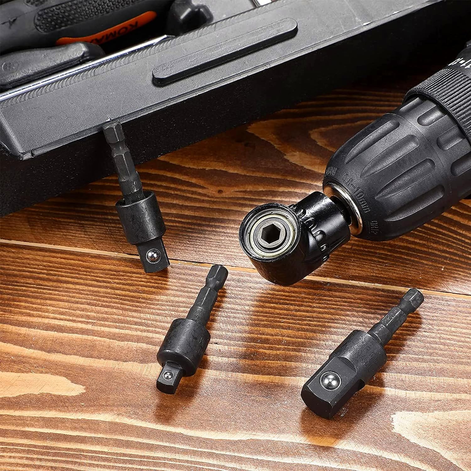 4-in-1 Right Angle Drill Adapter | 360° Rotate Impact Socket Set | Home & Pro Use 9 4-in-1 Right Angle Drill Adapter | 360° Rotate Impact Socket Set | Home & Pro Use - Image 9