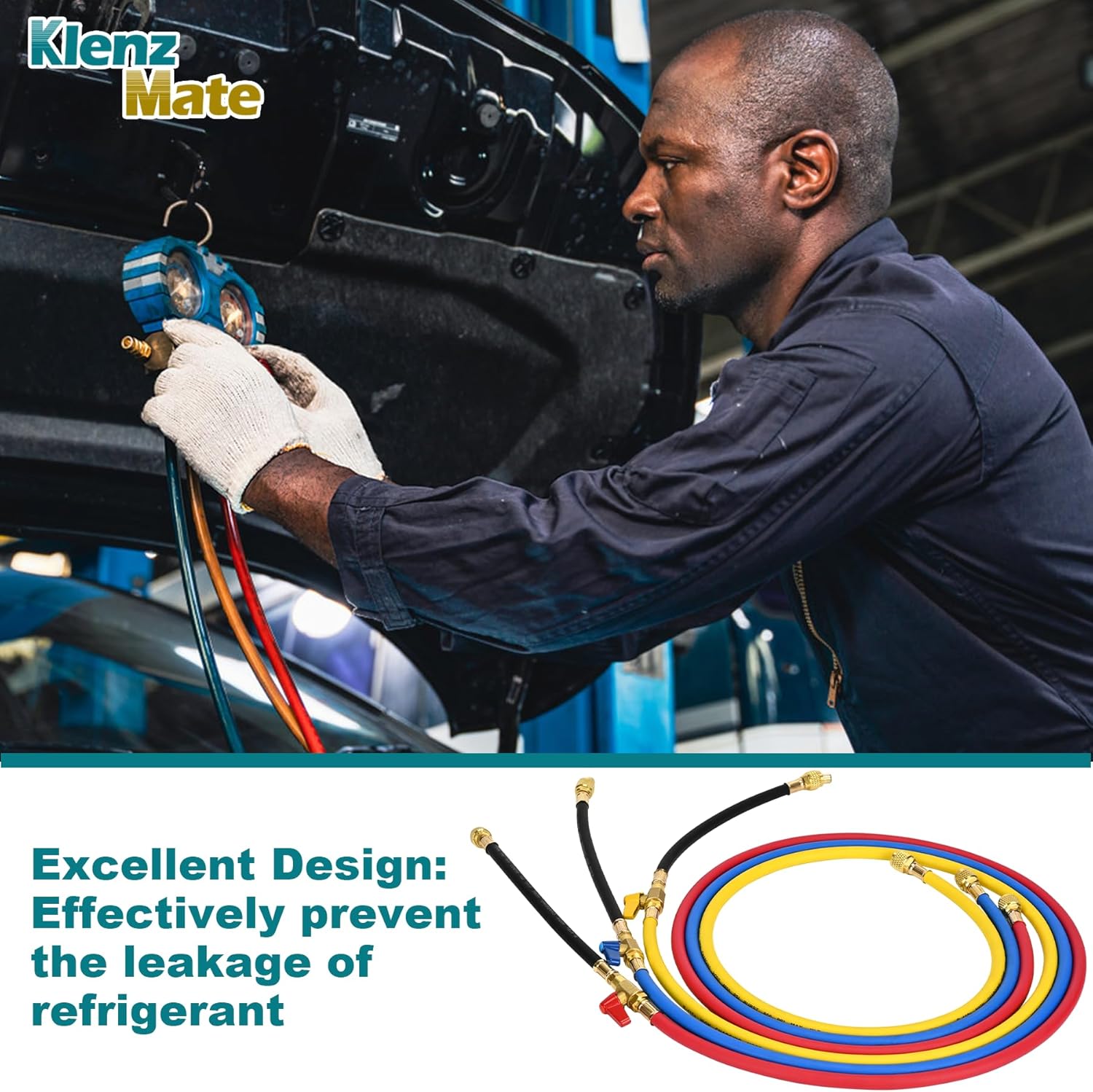 Professional HVAC Refrigerant Charging Hoses, 6ft, 1/4" Flare, 800 PSI R410A R22 7 Professional HVAC Refrigerant Charging Hoses, 6ft, 1/4" Flare, 800 PSI R410A R22 - Image 7