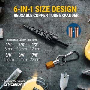 Pro Copper Swage Tool Kit: 6-Size HVAC Pipe Expander for AC Tubing Repair