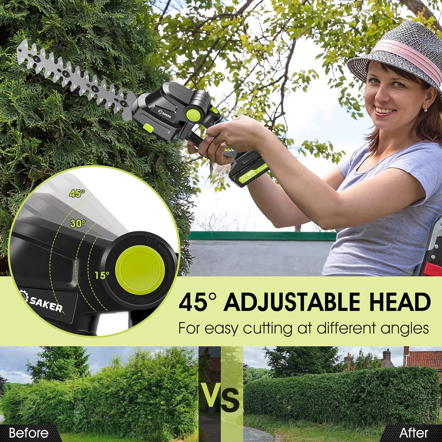 Effortless Gardening: Saker 20V Cordless Hedge Trimmer Review 4 Effortless Gardening: Saker 20V Cordless Hedge Trimmer Review - Image 4