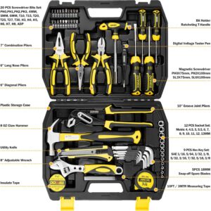 DOWELL 62-Piece Ultimate Home Repair Tool Set with Wrenches & Pliers