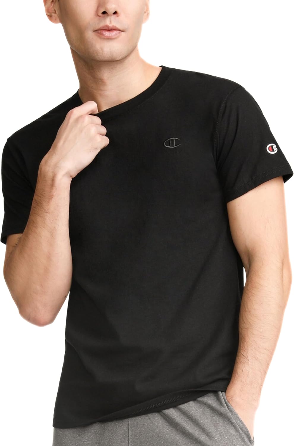 Champion Men's Soft Cotton Tee | Everyday Comfort, Regular & Big Sizes 1 Champion Men's Classic Everyday Soft, Comfortable T-Shirt (Regular or Big & Tall)