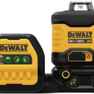 DEWALT 360° Green Beam Self-Leveling Cross Line Laser Level Kit 3×360