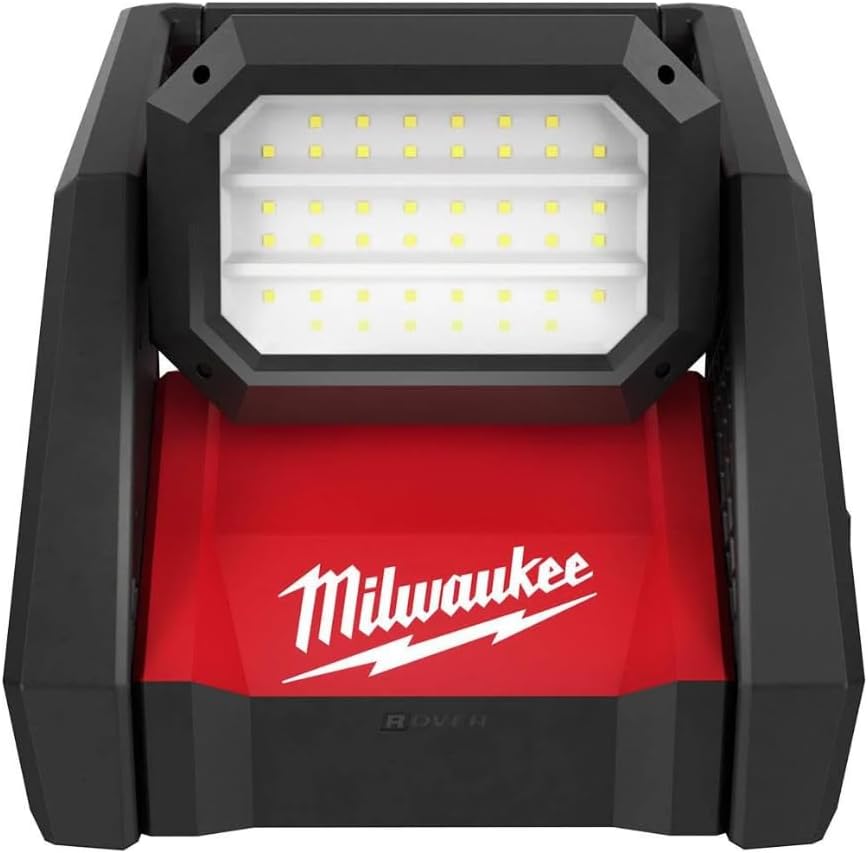 Milwaukee M18 ROVER LED Flood Light: 4000 Lumens Dual Power Portable Work Light 1 Milwaukee 2366-20 M18 ROVER Compact Lithium-Ion Dual Power 4000 Lumens Corded/ Cordless LED Flood Light (Tool Only)