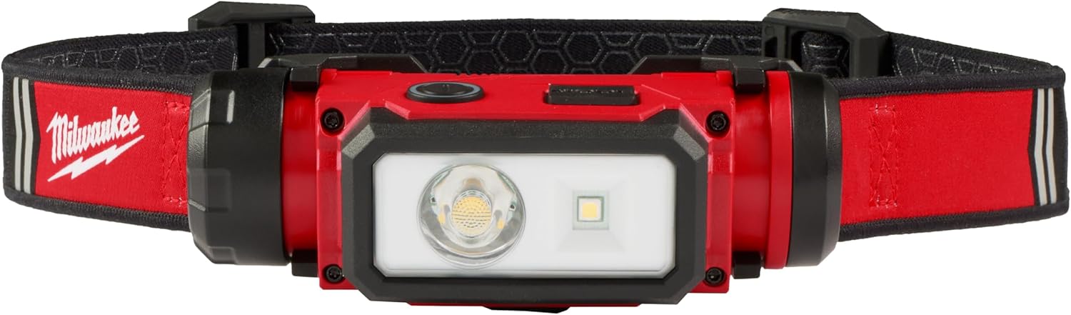 Milwaukee USB Rechargeable Hard Hat Headlamp - Bright LED Work Light for Jobsite Safety 1 Milwaukee Electric - REDLITHIUM. USB Hard HAT HEADLAMP