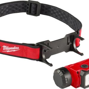 Milwaukee USB Rechargeable Hard Hat Headlamp – Bright LED Work Light for Jobsite Safety