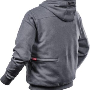 Milwaukee M12 Gray Heated Hoodie Kit – Dual Heat Zones, L w/Battery
