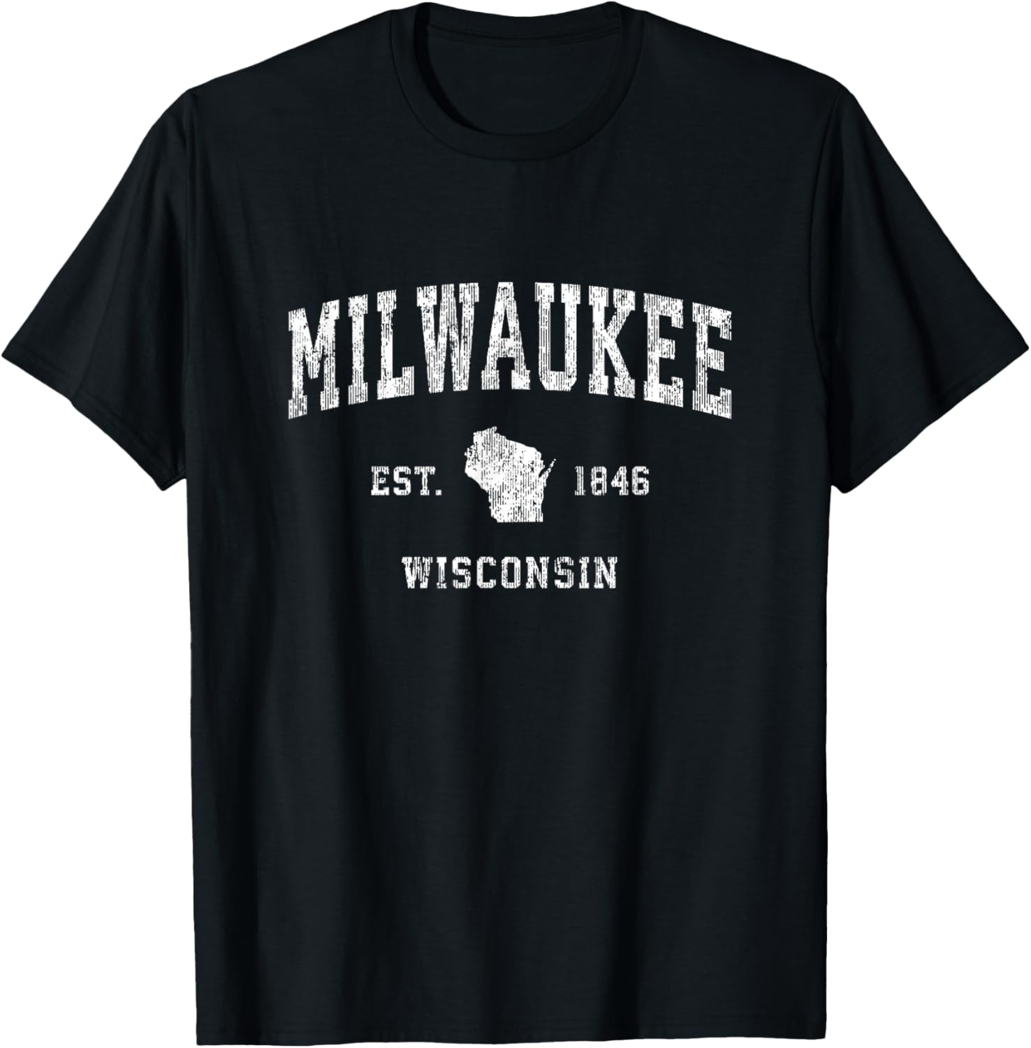 Milwaukee Retro Sports Tee | Vintage Wisconsin Athletic Style Shirt 1 Milwaukee Wisconsin WI Vintage Athletic Sports Design T-Shirt