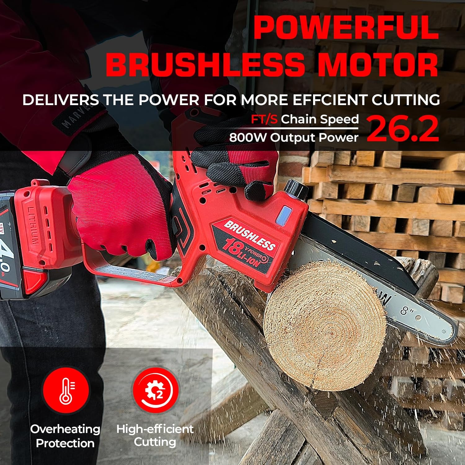 Compact Milwaukee M18 Cordless Mini Chainsaw - 8/6" Brushless Wood Cutter 2 Compact Milwaukee M18 Cordless Mini Chainsaw - 8/6" Brushless Wood Cutter - Image 2