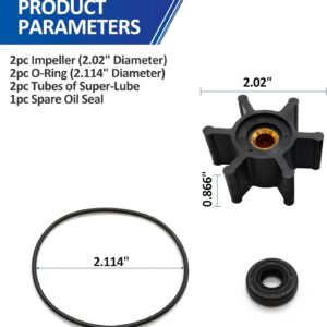 Milwaukee M18 Transfer Pump Impeller Kit: 2-Pack O-Ring Oil Seal Replacement