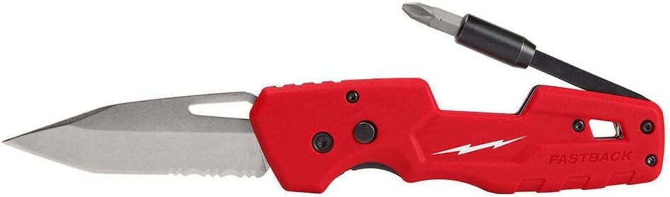 Milwaukee FASTBACK 5-in-1 Folding Pocket Knife | Compact Multi-Tool, 8.75" 1 SHISHUVIN For Milwaukee 48-22-1540 FASTBACK 5 in 1 Folding Pocket Knife Length 8.75 in Height 1 in Width 2 in